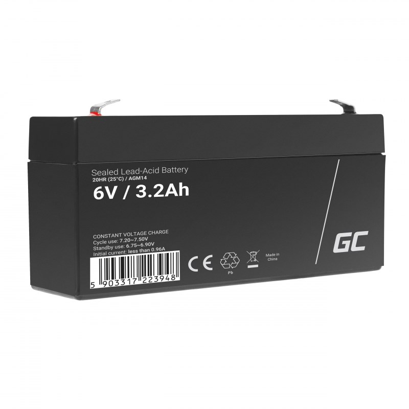 Green Cell AGM14 UPS battery Sealed Lead Acid (VRLA) 6 V 3.2 Ah-0