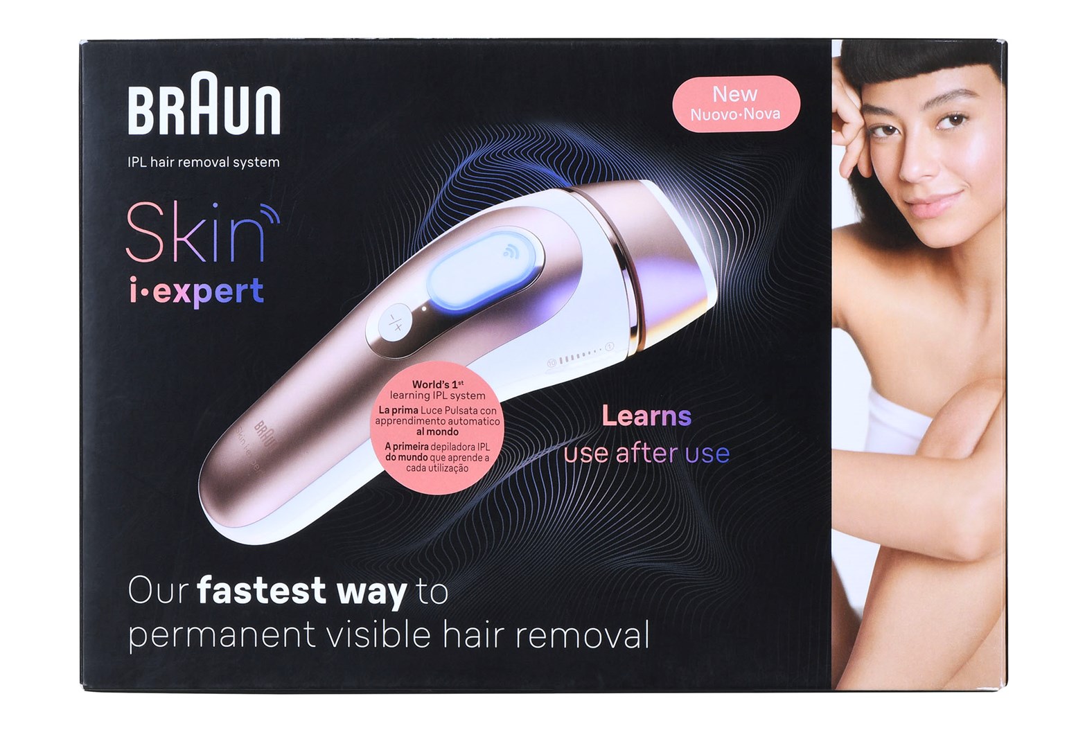 IPL uređaj BRAUN Skin i-expert Smart IPL PL7253 (Intense Pulsed Light, 400.000 bljeskova, pametna IPL tehnologija, nastavci za tijelo, lice i bikini, bijelo-zlatni)-14