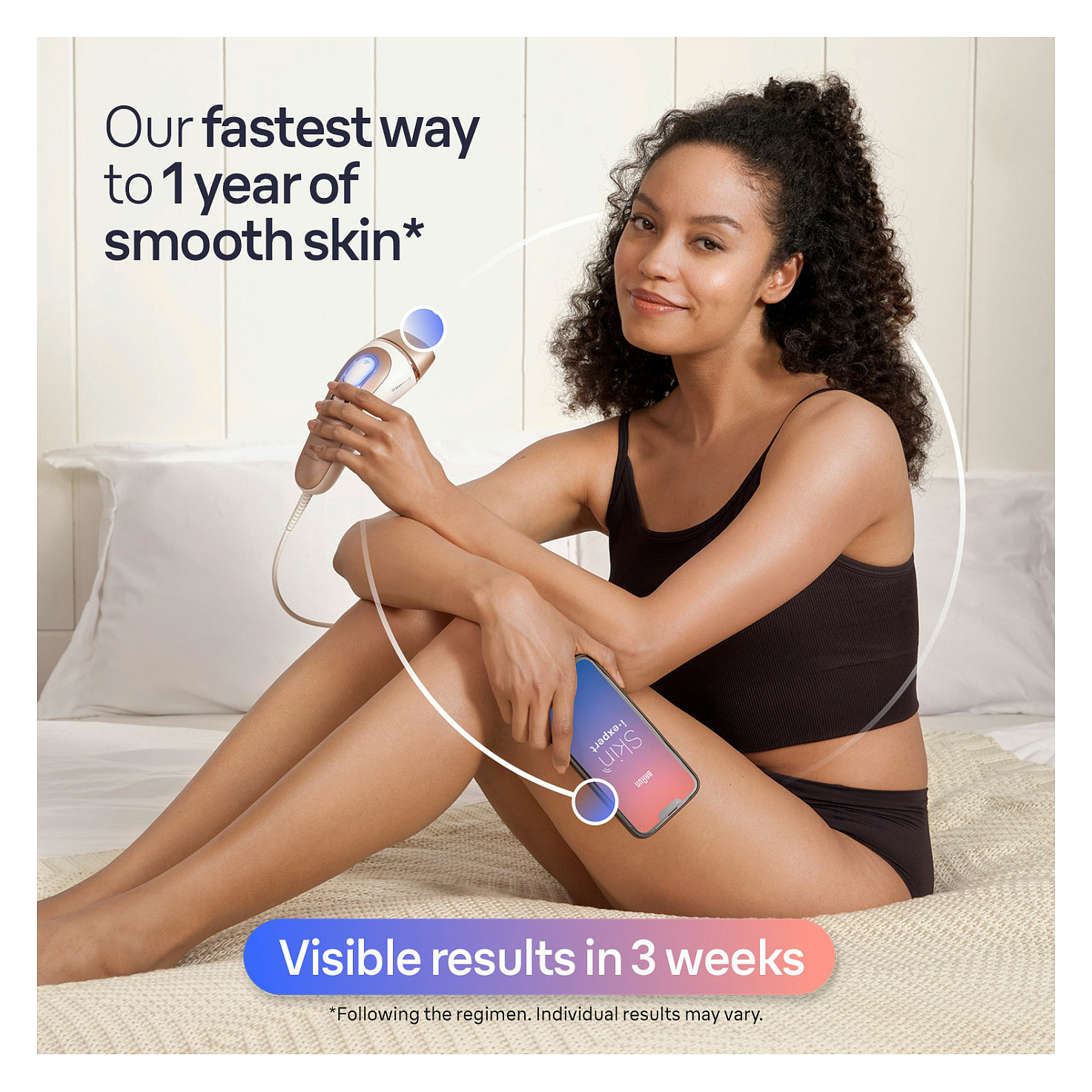 IPL uređaj BRAUN Skin i-expert Smart IPL PL7253 (Intense Pulsed Light, 400.000 bljeskova, pametna IPL tehnologija, nastavci za tijelo, lice i bikini, bijelo-zlatni)-1