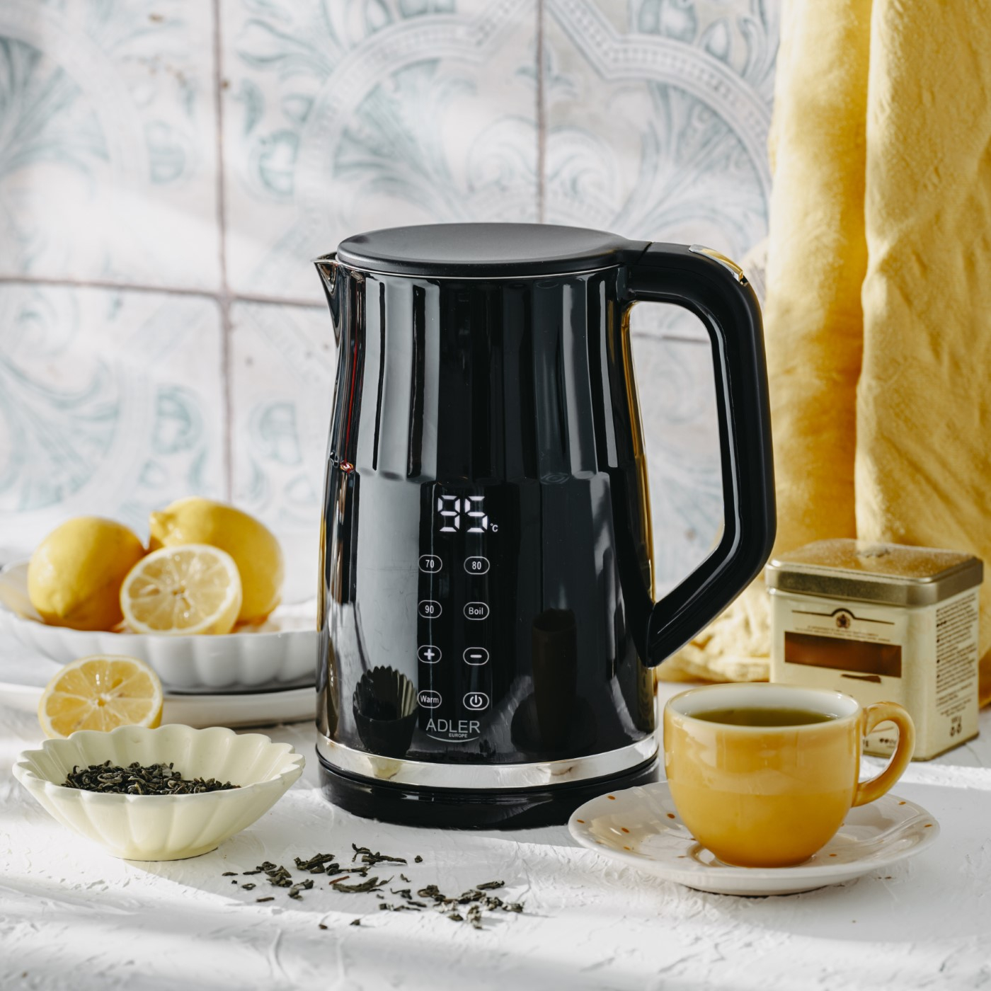 Električno kuhalo ADLER AD 1350 (1.7L, kontrola temperature, LED) crni-2