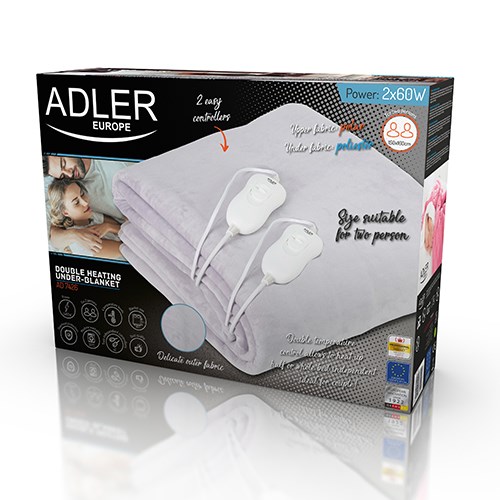 Električna deka ADLER AD 7426 (60 W, flis/poliester)-5
