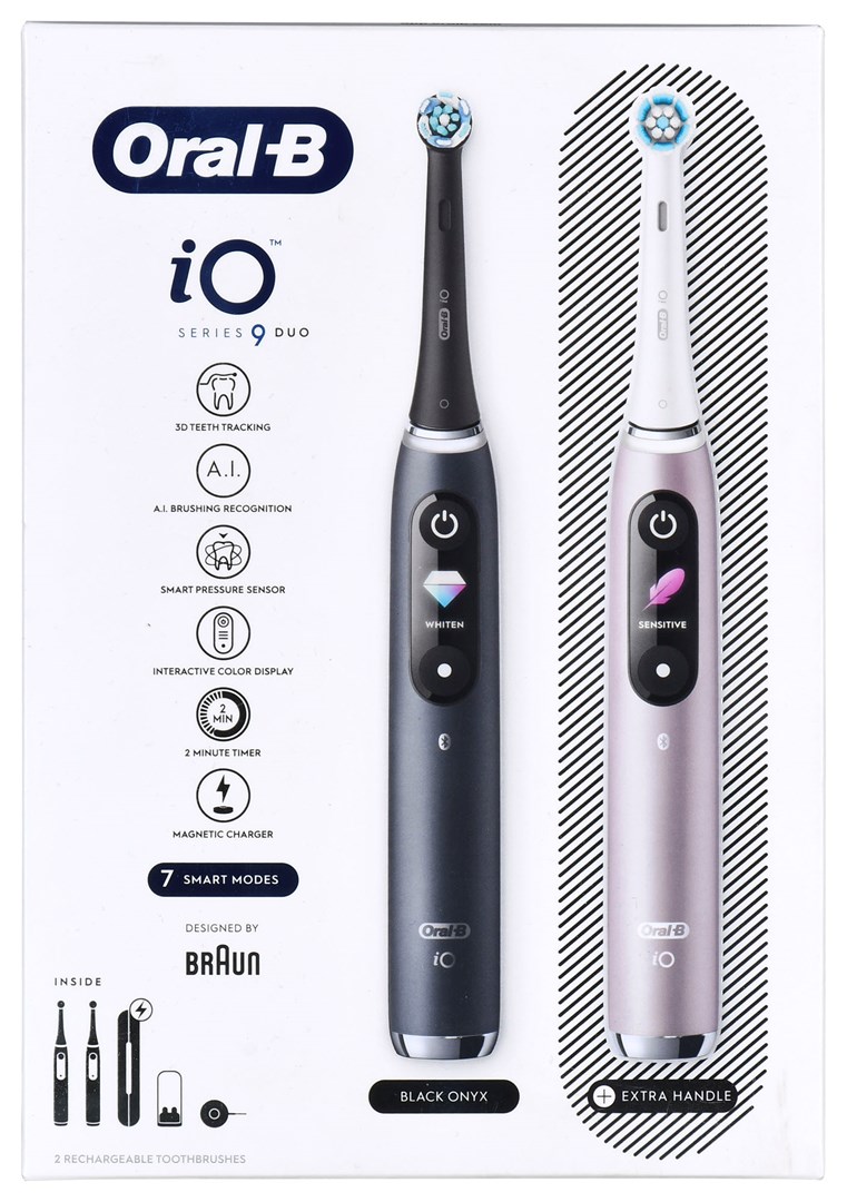 Braun Oral-B szczoteczka elektryczna iO 9N zestaw DUO BLACK ONYX & ROSE QUARTZ-1