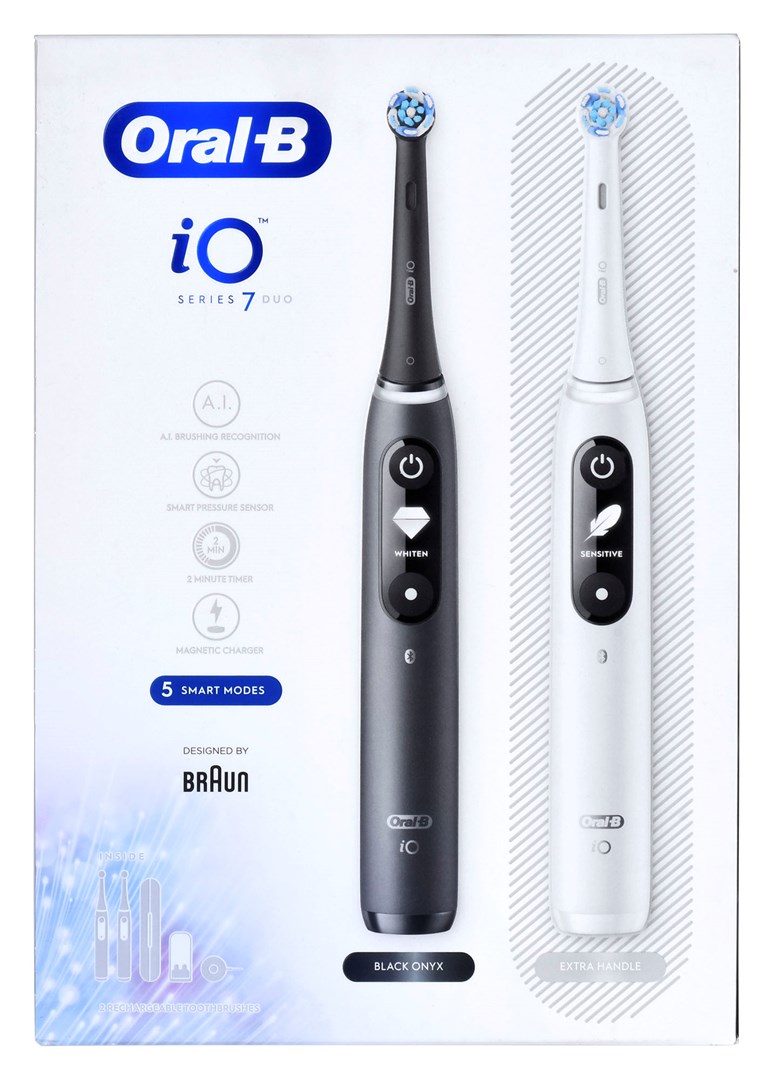 Električna četkica za zube BRAUN Oral-B iO7 DuoPack (crna, bijela)-5