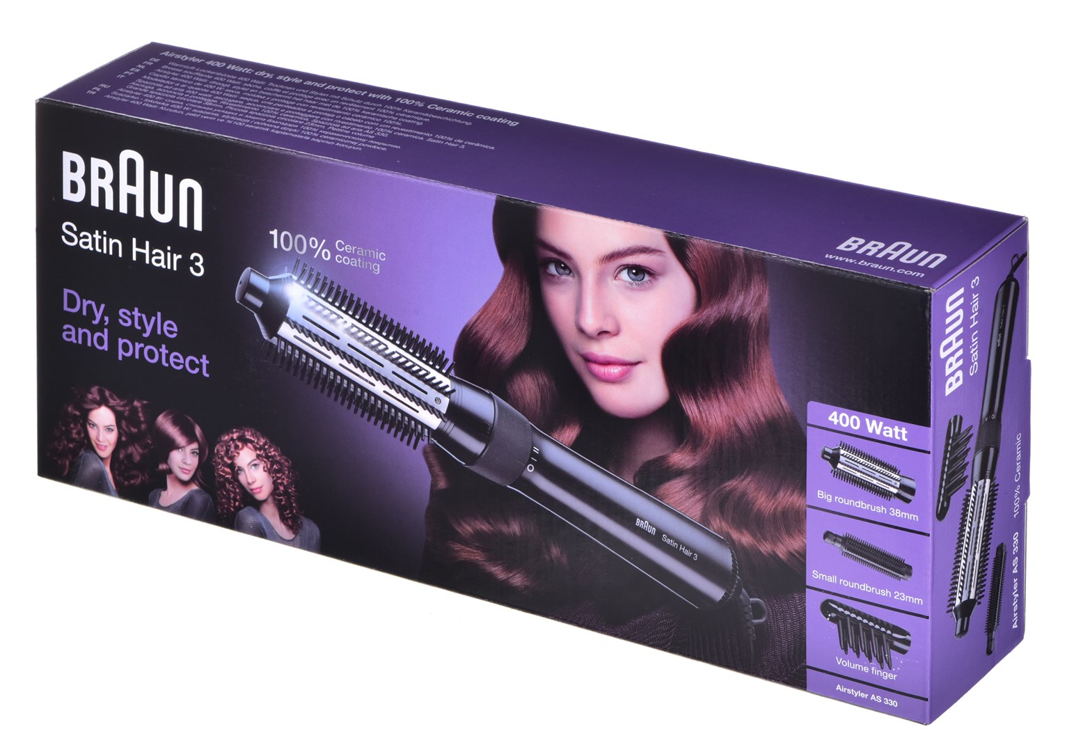 Braun AS330 Hot air brush Warm Black 400 W 2 m-5