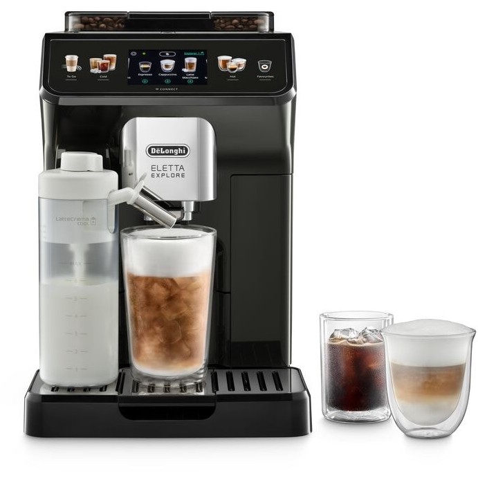 Aparat za kavu DE’LONGHI Eletta Explore ECAM 450.65.G (1,8 l, 19 bar, TFT zaslon, Black/Graphite)