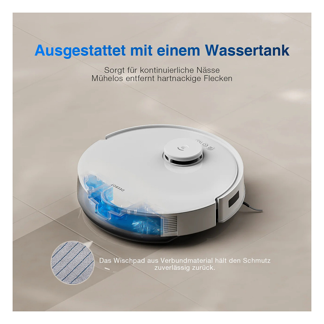 Robot usisavač ECOVACS DEEBOT N20 PLUS (kapacitet 0.4L, bez vrećice, bijela)-5