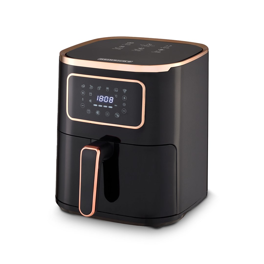 Friteza HEINRICH'S HFR 8216 (5 L, 1450 W, LED zaslon, dodirna kontrola, crna)