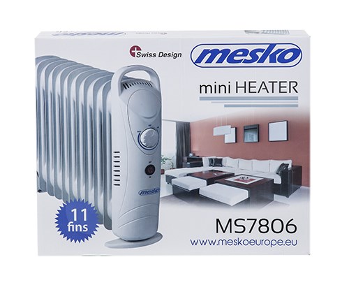 Mesko MS 7806 electric space heater Oil electric space heater Indoor White 1200 W-3