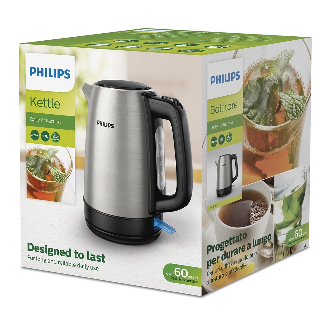 Philips Daily Collection HD9350/90 electric kettle 1.7 L 2200 W Stainless steel-2