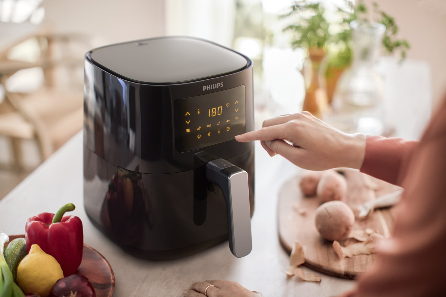 Philips Essential HD9252/70 fryer Single 4.1 L Stand-alone 1400 W Hot air fryer Black, Silver-16