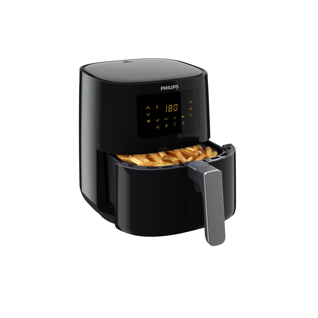Philips Essential HD9252/70 fryer Single 4.1 L Stand-alone 1400 W Hot air fryer Black, Silver-2