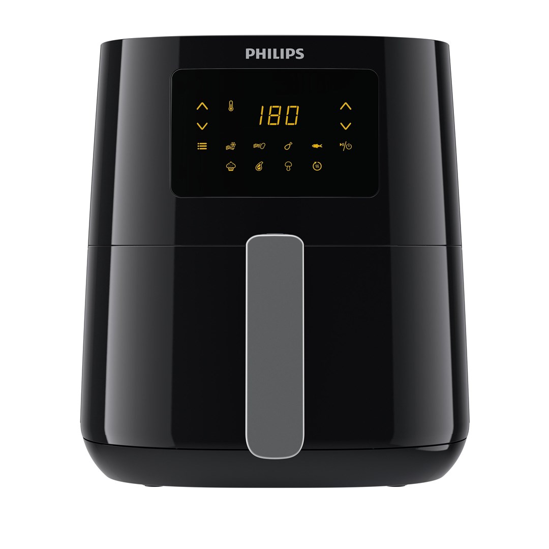 Philips Essential HD9252/70 fryer Single 4.1 L Stand-alone 1400 W Hot air fryer Black, Silver-0