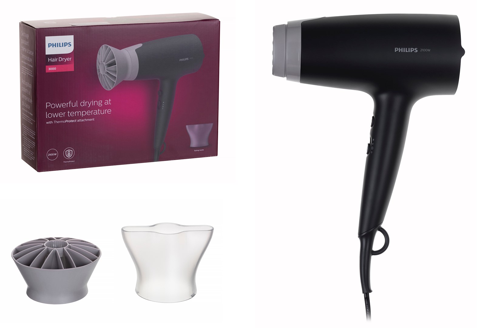 Sušilo za kosu PHILIPS BHD351/10 (2100 W, Siva)-8