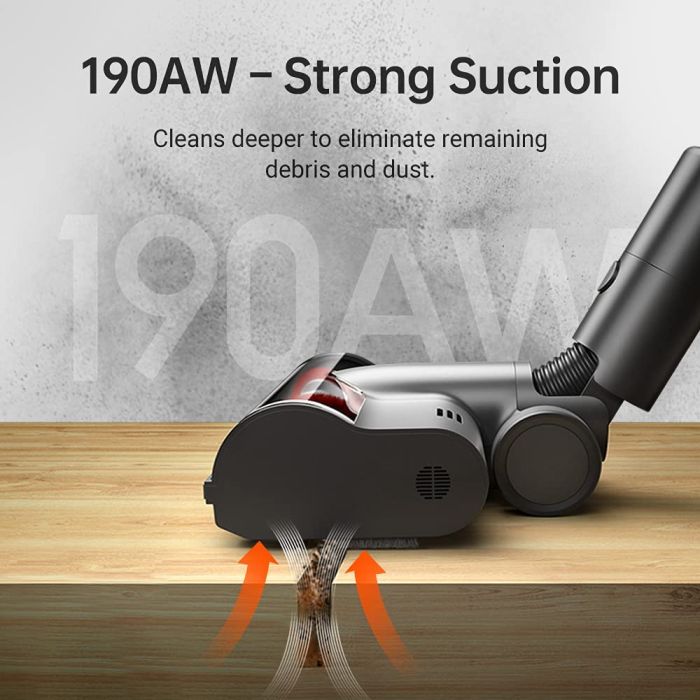 Štapni usisavač DREAME T30 (190 AW, 90 min, 600 ml, siva boja)-6