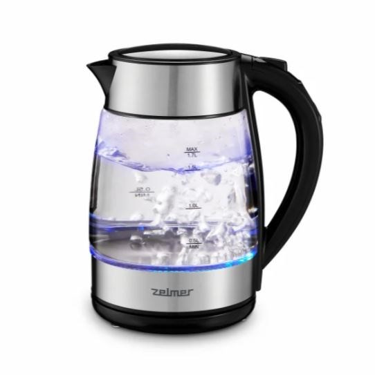 Stakleno kuhalo za vodu ZELMER ZCK8026 (1.7 L, 2200 W)-0