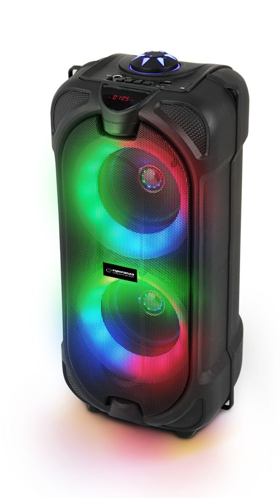 Zvučnik ESPERANZA EP157 (Bluetooth, FM radio, LED RGB, 10W, crni)-0