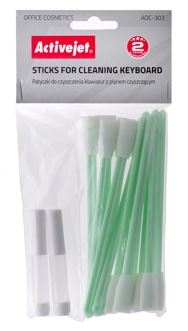Activejet AOC-303 sticks for cleaning keyboards (12 pcs) with liquid-1