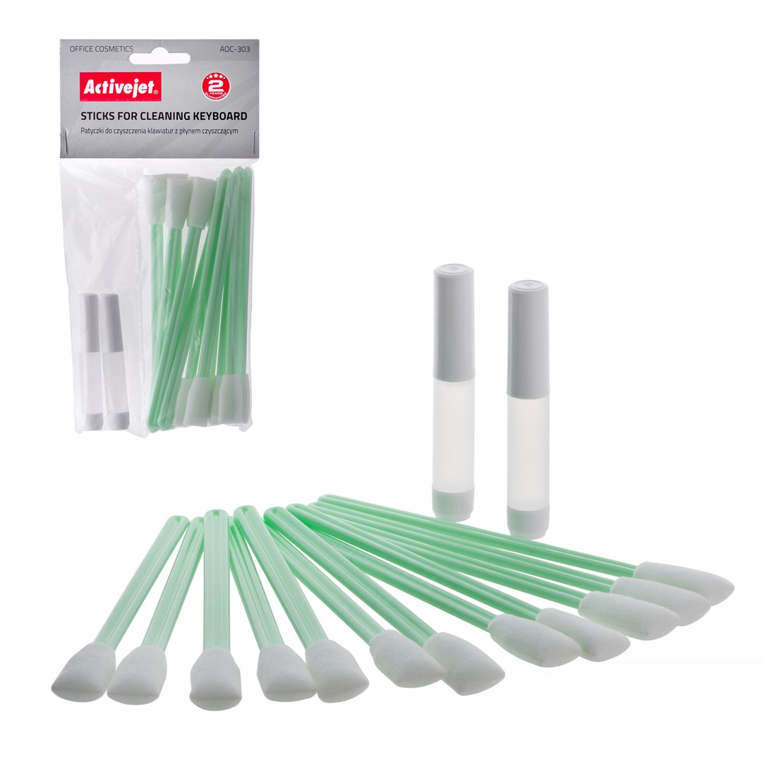 Activejet AOC-303 sticks for cleaning keyboards (12 pcs) with liquid-0