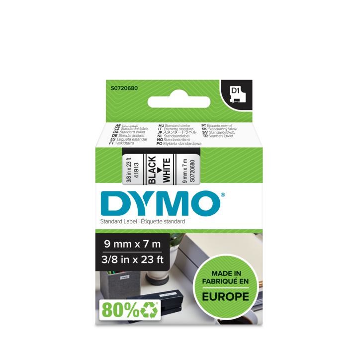 DYMO D1 Standard - Black on White - 9mm-11
