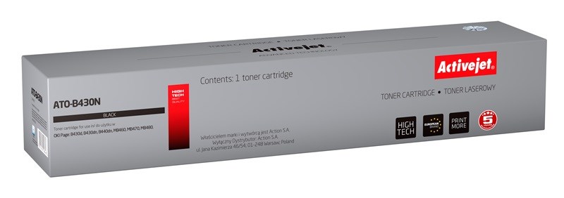 Toner ACTIVEJET ATO-B430N (Zamjena za OKI 43979202, 7000 stranica, crna)-0