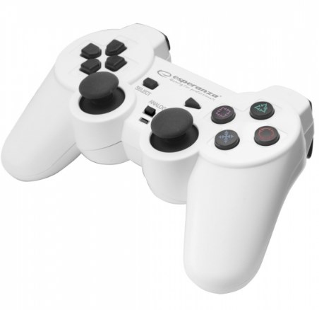 Igraći kontroler ESPERANZA EGG107W (USB 2.0, analogni/digitalni, za PC i Playstation 3, crno-bijeli)-0