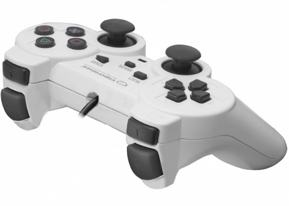 Igraći kontroler ESPERANZA EGG107W (USB 2.0, analogni/digitalni, za PC i Playstation 3, crno-bijeli)-1
