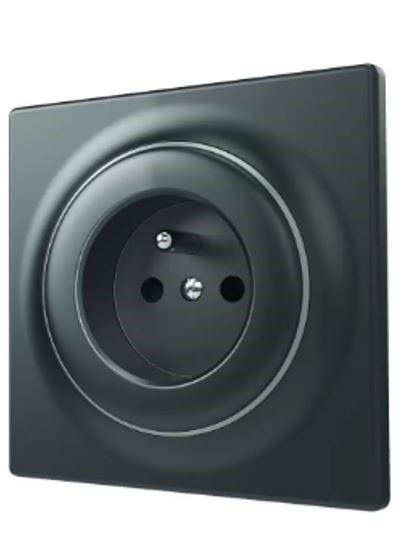 Utikač FIBARO Walli Outlet N typ E antracyt FGWSONE-011-8 (antracit)-0