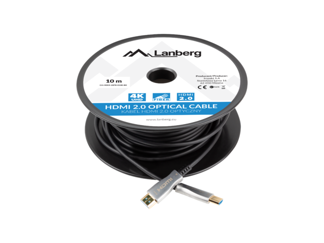 HDMI kabel LANBERG CA-HDMI-20FB-0100-BK (V2.0, 10m, optički, AOC, crna)-3