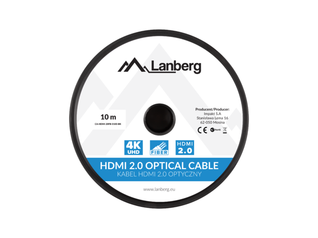 HDMI kabel LANBERG CA-HDMI-20FB-0100-BK (V2.0, 10m, optički, AOC, crna)-2
