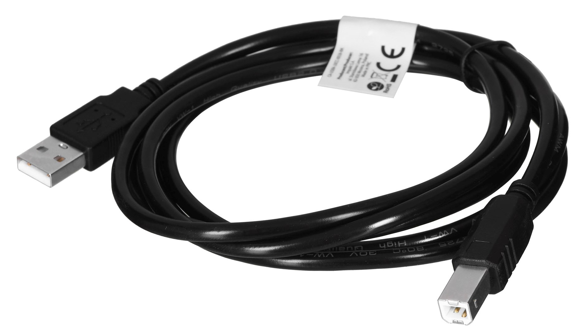 USB kabel LANBERG CA-USBA-10CC-0018-BK (USB 2.0, USB A na USB B, 1.8 m, crna)-1