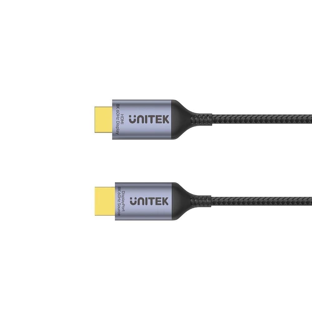 Kabel DisplayPort na HDMI UNITEK CABLE DISPLAYPORT 1.4 TO HDMI 2.1, 8K, 1,8M (8K, 1.8 metara)-1