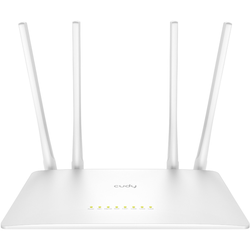Bežični ruter CUDY WR1200 (brzi Ethernet, dvostruka frekvencija 2.4 GHz / 5 GHz, bijela)-0
