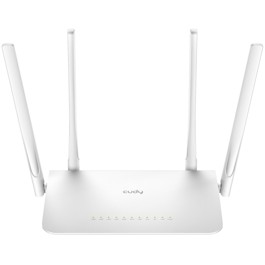 Bežični ruter CUDY WR1300 (Gigabit Ethernet, dual-band 2.4 GHz/5 GHz, bijeli)