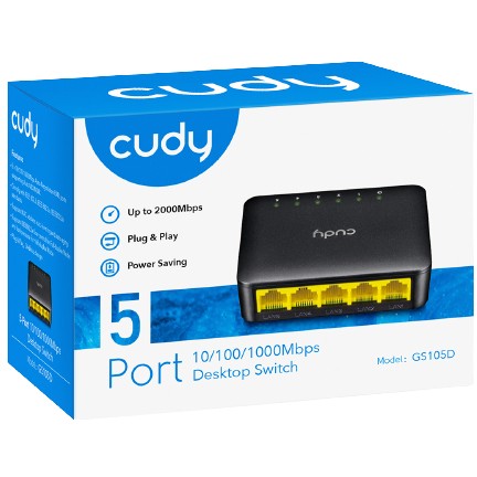 Mrežni prekidač CUDY GS105D (Gigabit Ethernet 10/100/1000, Crna)-2