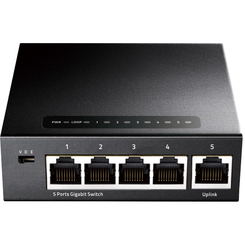 Mrežni prekidač CUDY GS105 (Gigabit Ethernet 10/100/1000, crna)-0