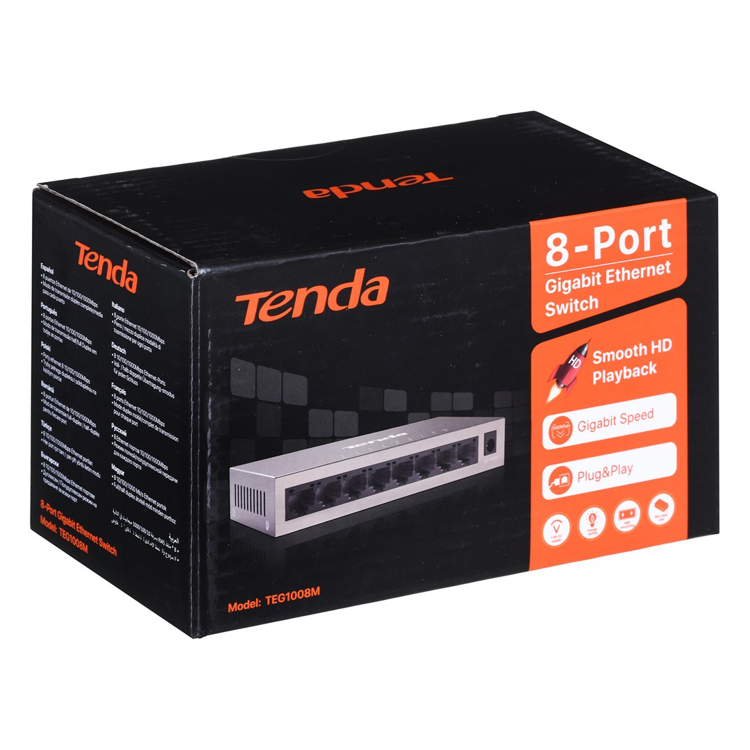 Mrežni prekidač TENDA TEG1008M (8-portni, Gigabit)-4