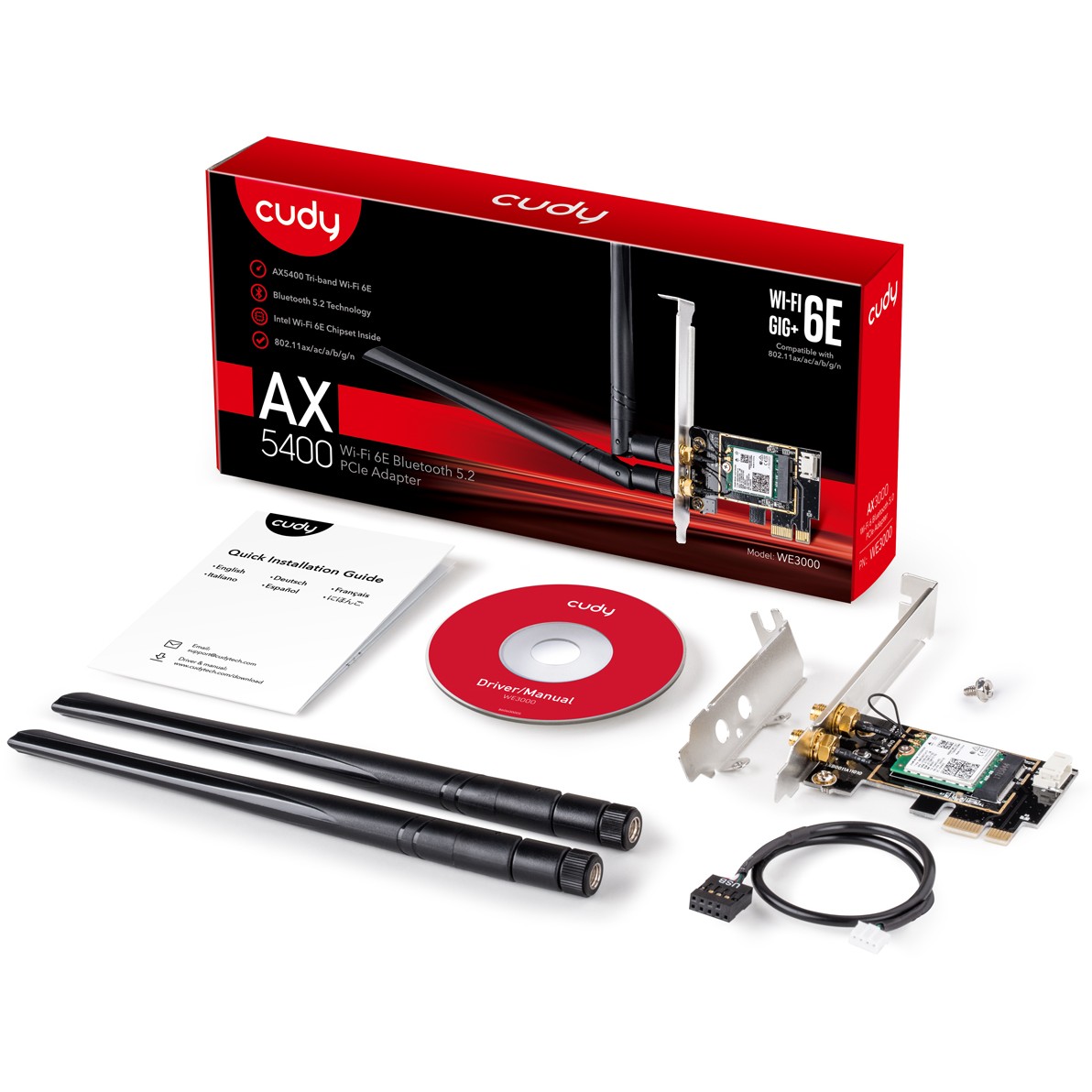 Mrežna kartica CUDY WE3000 (WLAN / Bluetooth, 2400 Mbit/s)-5