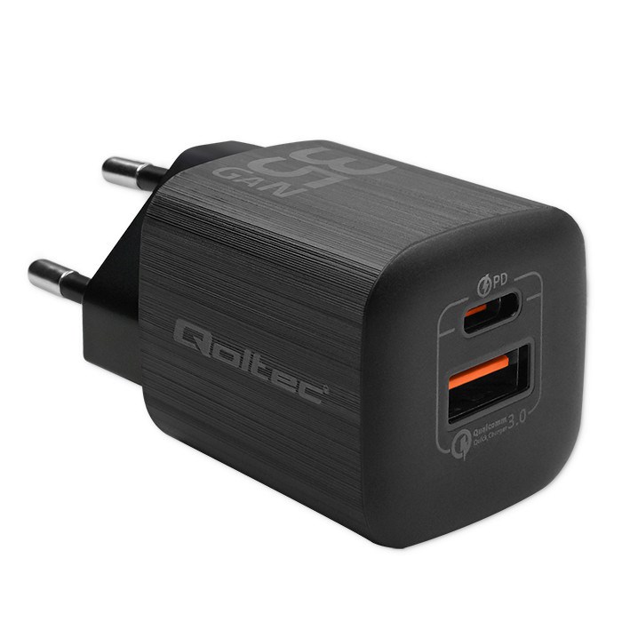 Punjač QOLTEC 50764 za mobilne uređaje, prijenosne konzole, power bank, pametne telefone, pametne satove, tablete crna boja-0