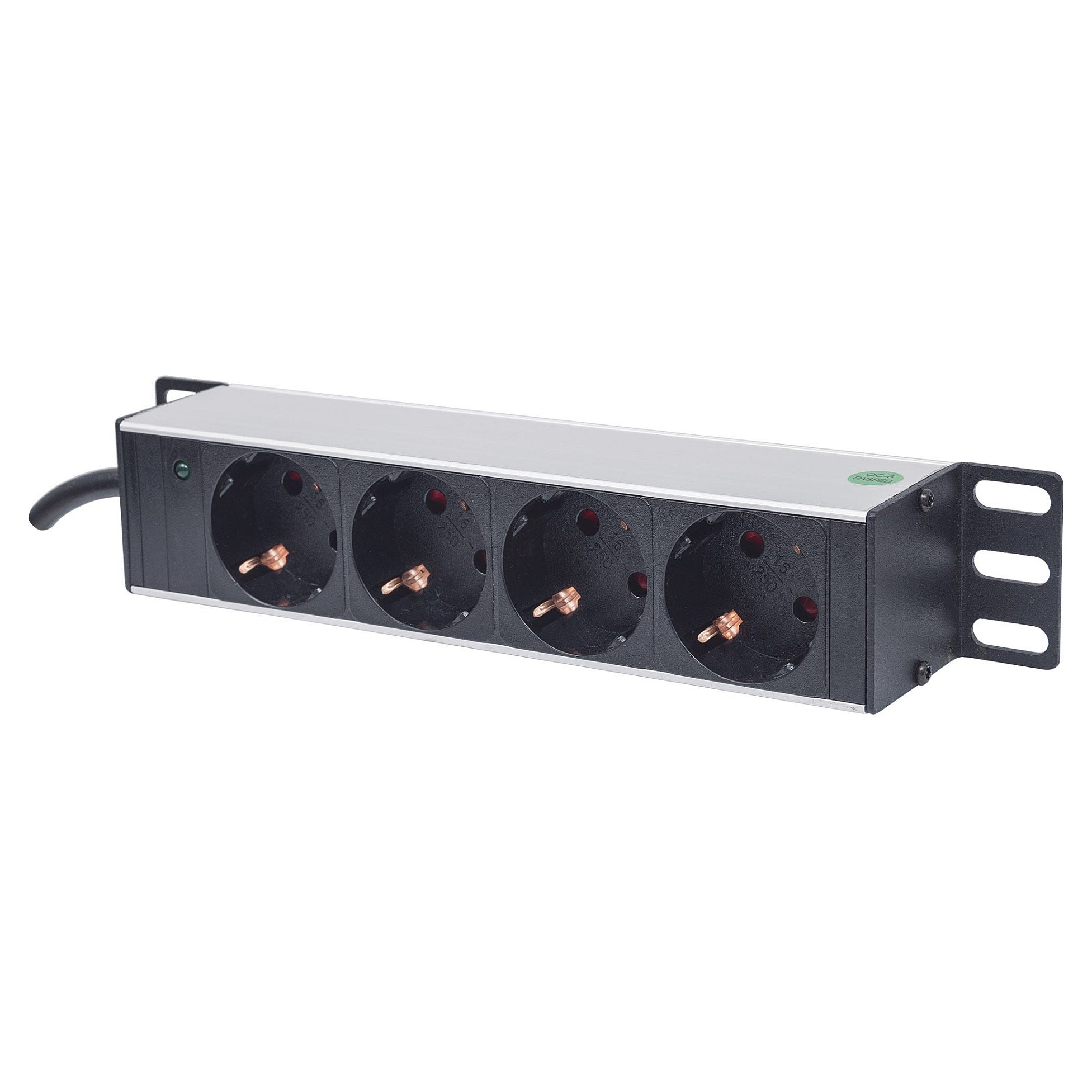 Intellinet 10" 1U Rackmount 4-Way Power Strip (Njemački tip, bez zaštite od prenapona, kabel 1.8m)-0