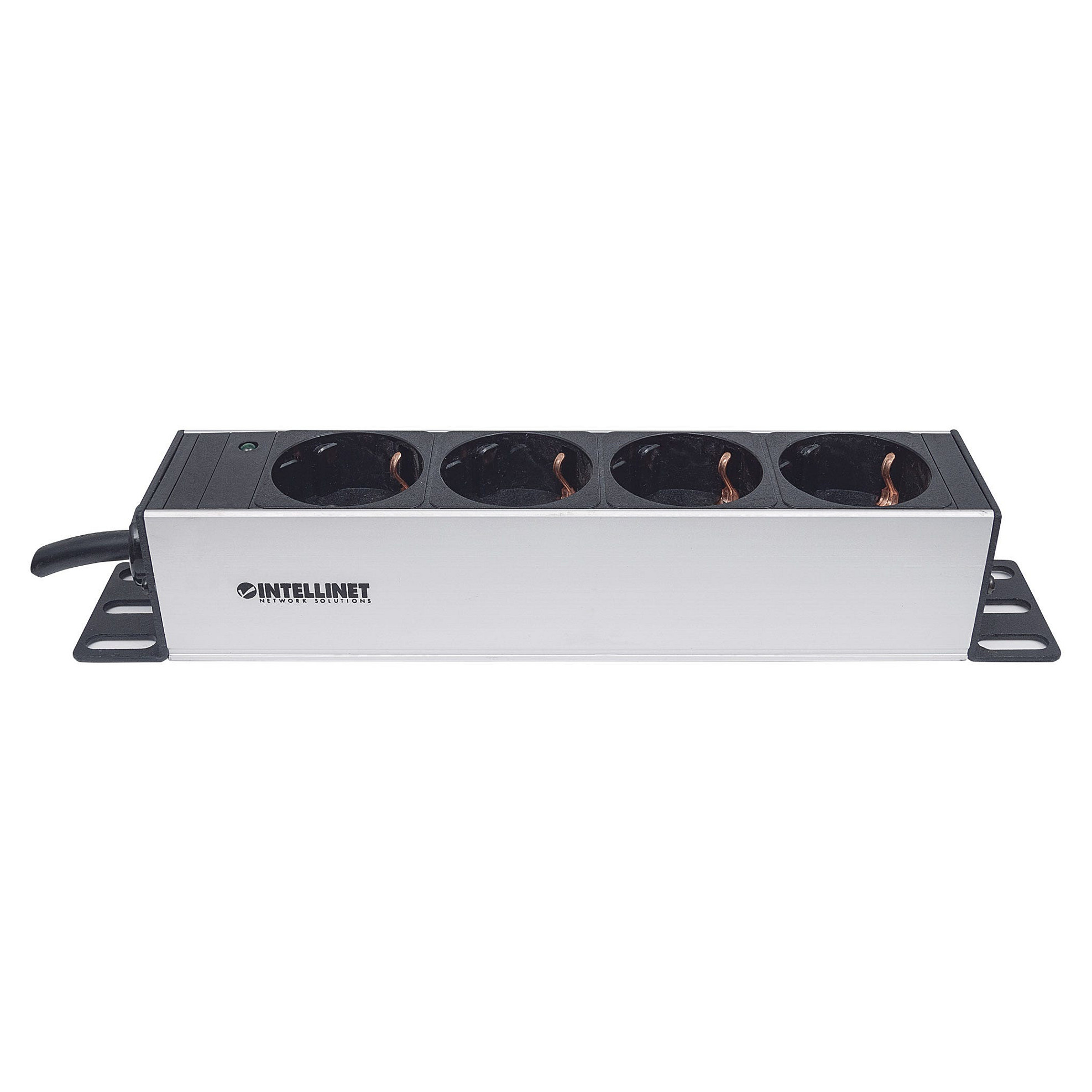 Intellinet 10" 1U Rackmount 4-Way Power Strip (Njemački tip, bez zaštite od prenapona, kabel 1.8m)-3