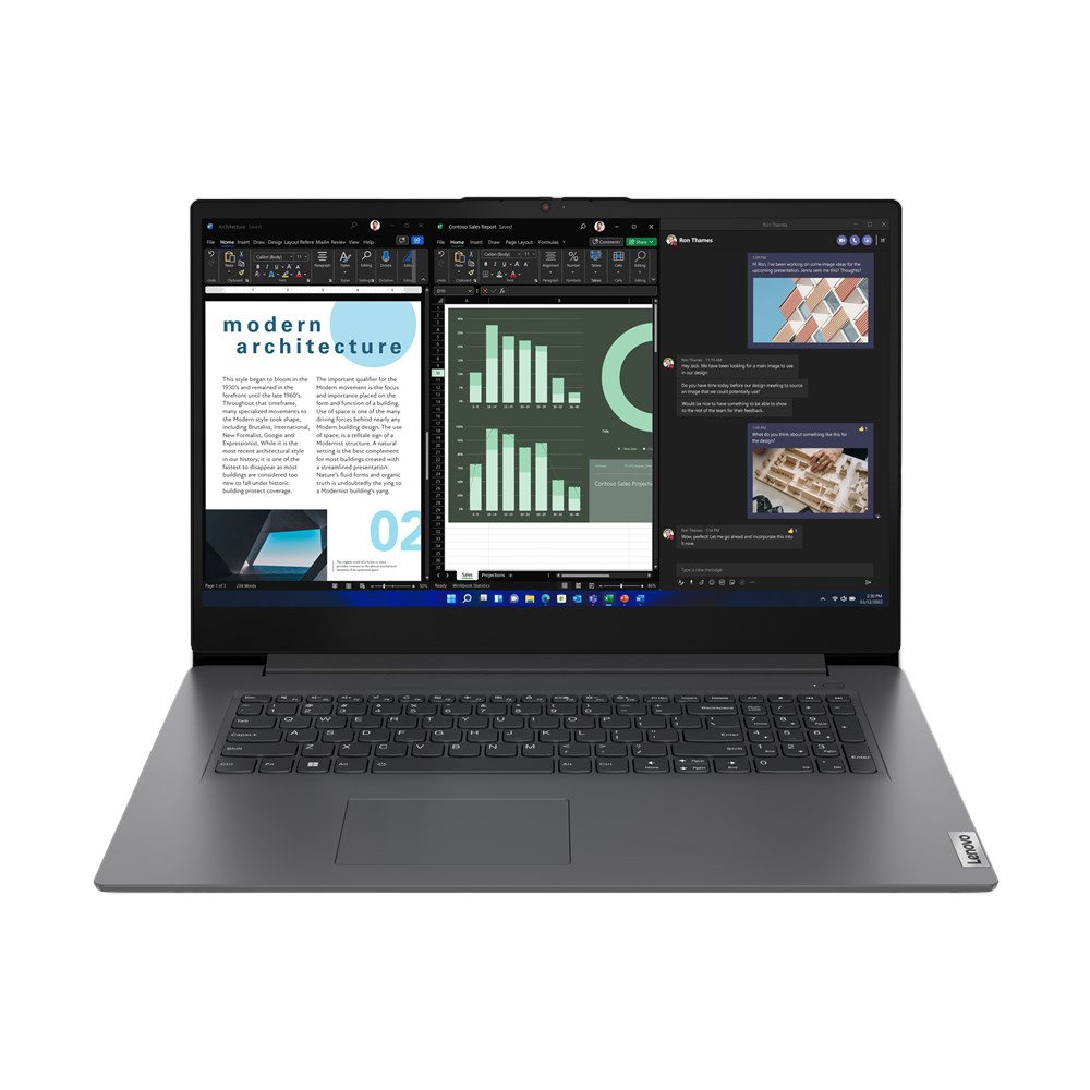 Laptop LENOVO V17 G4 IRU (17,3" FHD IPS, Intel Core i5-13420H, 16GB RAM, 512GB SSD, Intel Iris Xe, Win11Pro, int. tipkovnica, sivi) – internacionalna non HR tipkovnica