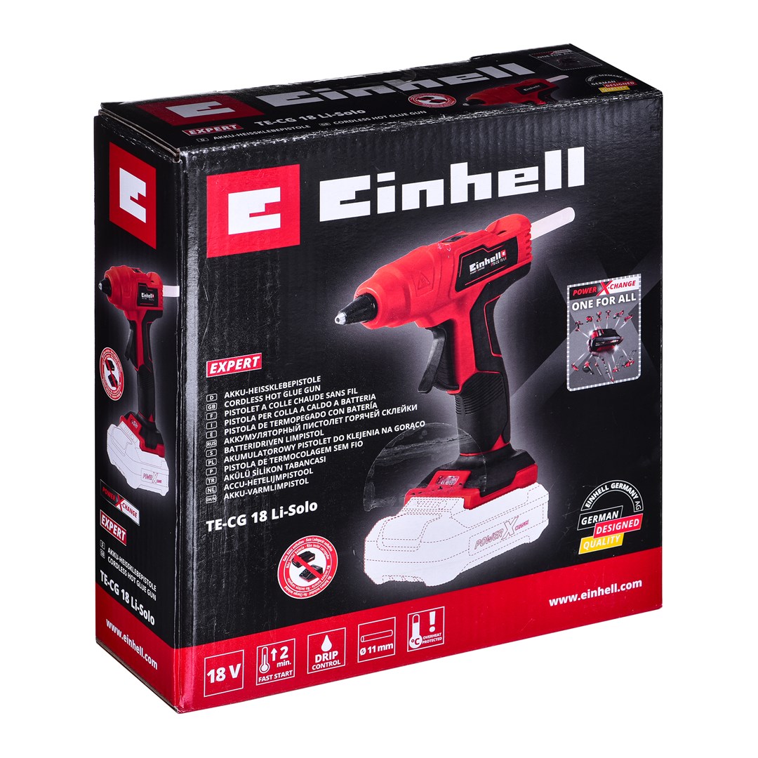 Glue gun TE-CG 18 Li-Solo AKU EINHELL Black, Red-6