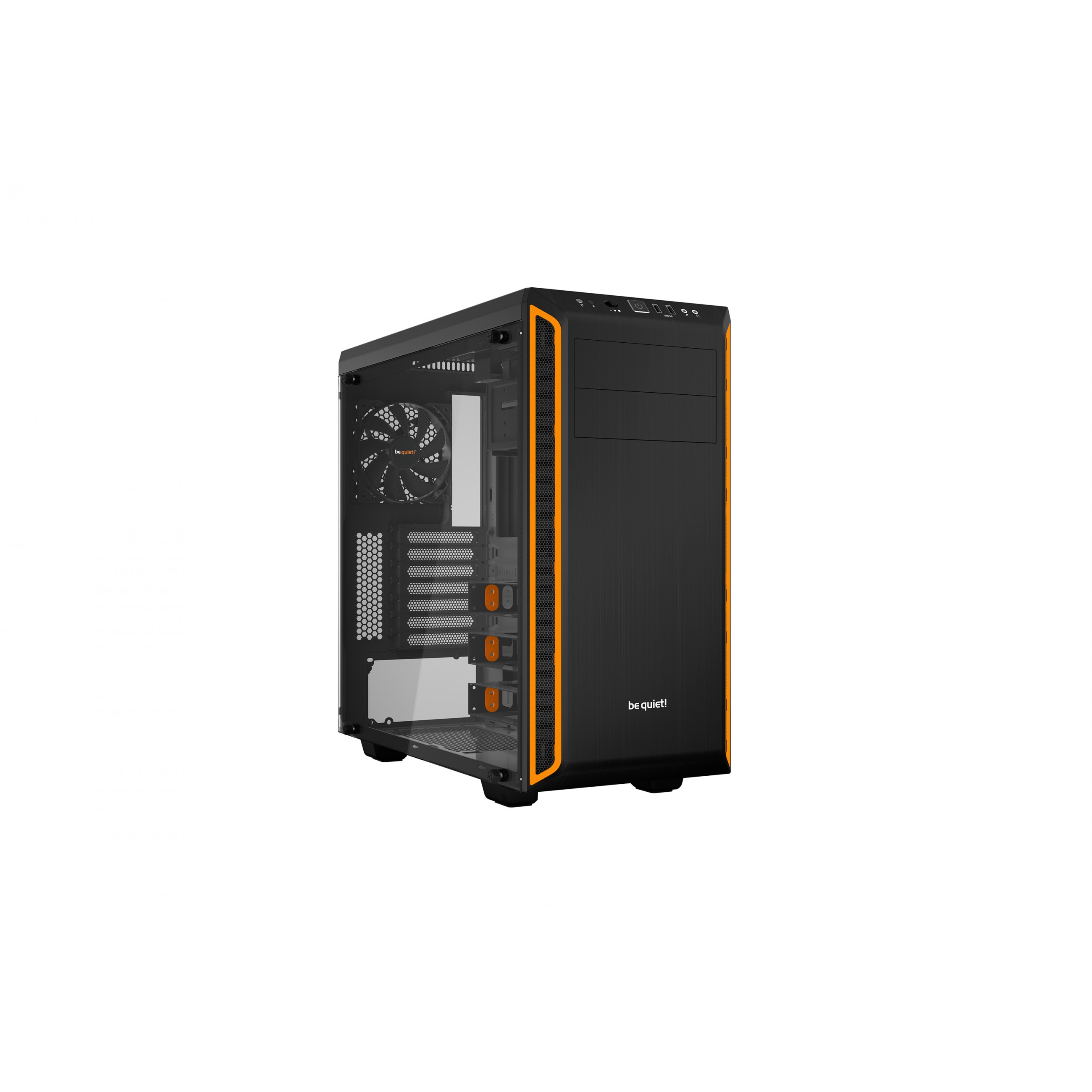 Kućište za računalo BE QUIET! Pure Base 600 Window Midi Tower (crna, narančasta, prozor na bočnoj strani)