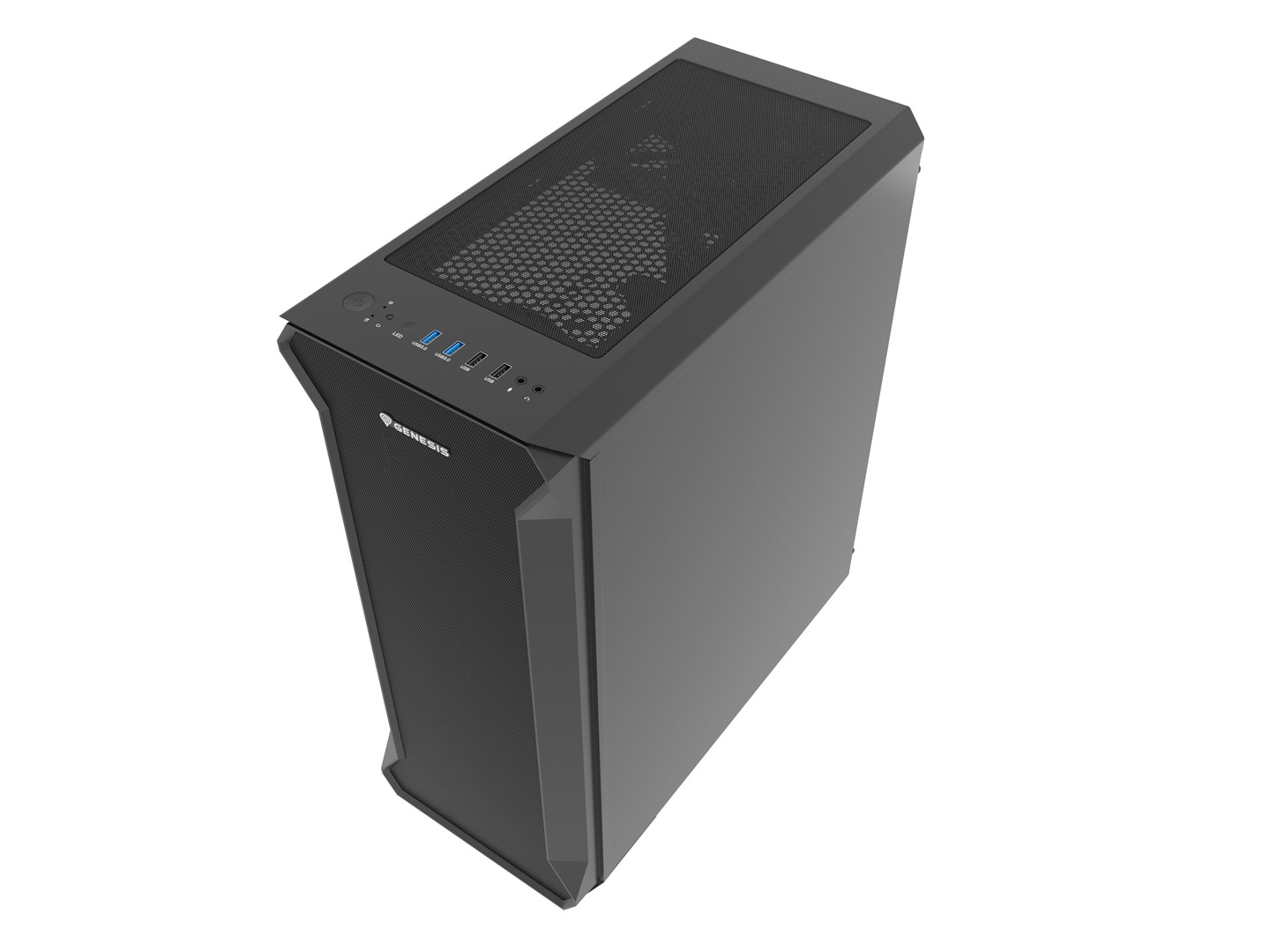 PC kućište GENESIS Irid 505F Midi Tower Black (3x 120 mm prednji ventilatori, 2x 120 mm gornji ventilatori, podržava ATX, micro ATX, Mini-ITX matične ploče, težina 7.1 kg)-13