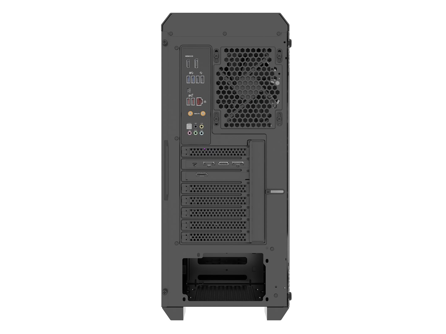 PC kućište GENESIS Irid 505F Midi Tower Black (3x 120 mm prednji ventilatori, 2x 120 mm gornji ventilatori, podržava ATX, micro ATX, Mini-ITX matične ploče, težina 7.1 kg)-2