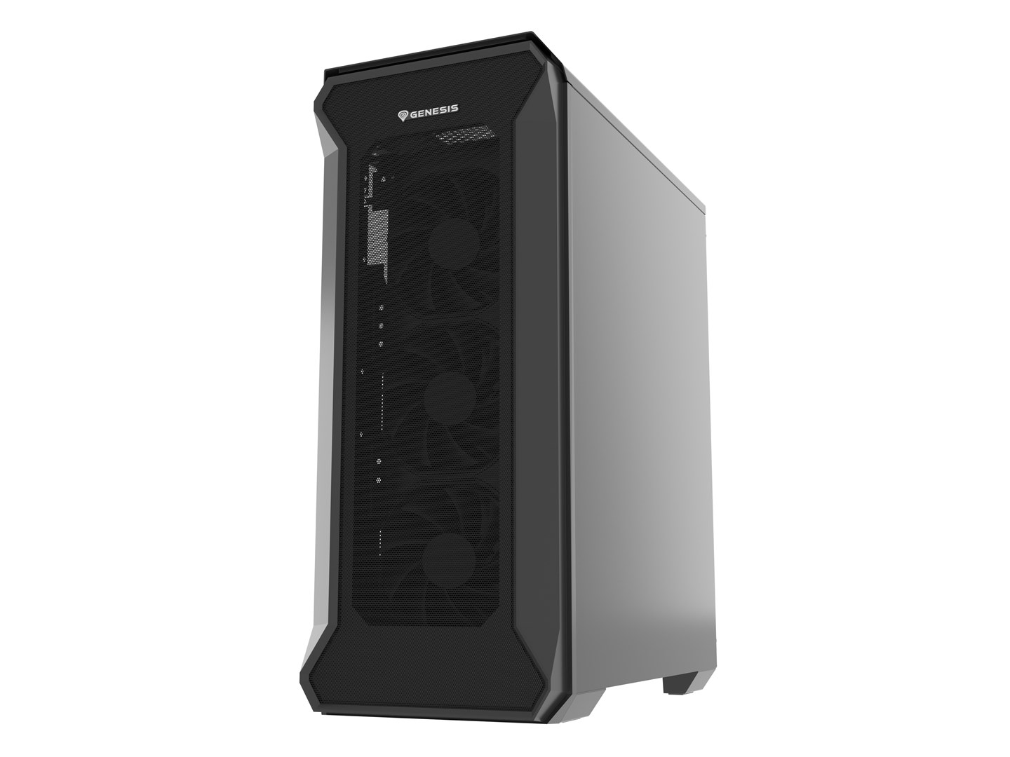 PC kućište GENESIS Irid 505F Midi Tower Black (3x 120 mm prednji ventilatori, 2x 120 mm gornji ventilatori, podržava ATX, micro ATX, Mini-ITX matične ploče, težina 7.1 kg)-4