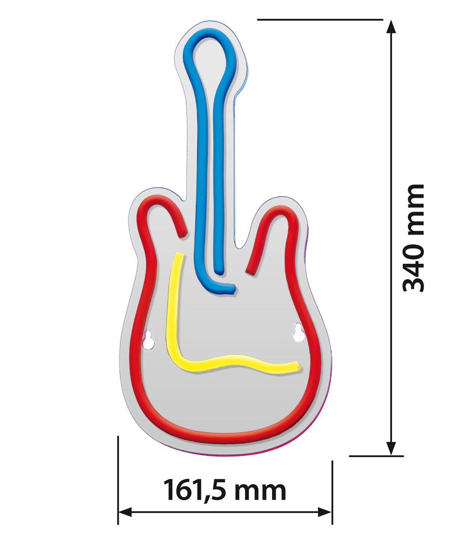 Neonska LED gitara ACTIVEJET AJE-NEON GUITAR (neon svjetlo, oblik gitare, multicolor)-10