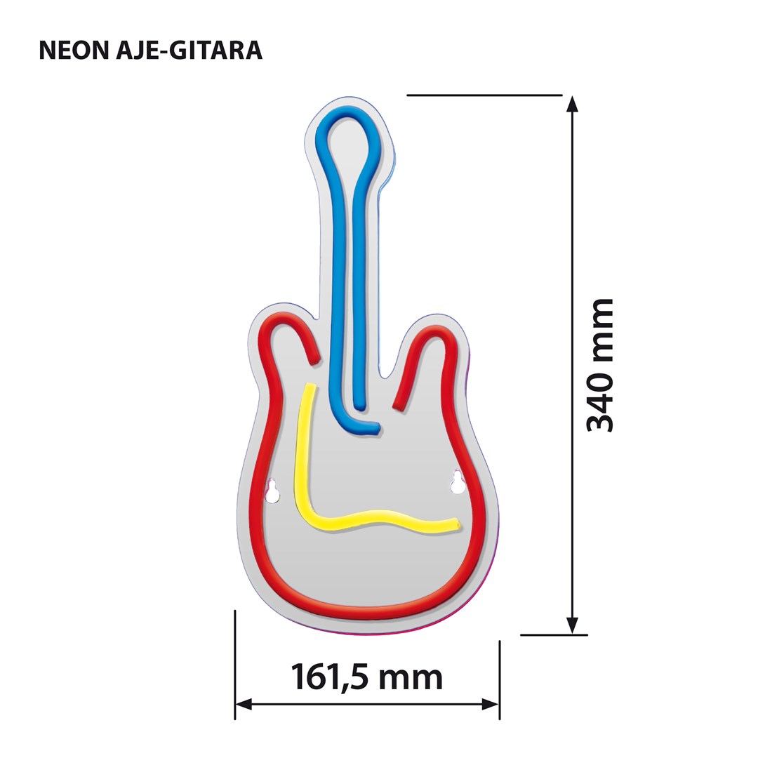 Neonska LED gitara ACTIVEJET AJE-NEON GUITAR (neon svjetlo, oblik gitare, multicolor)-2