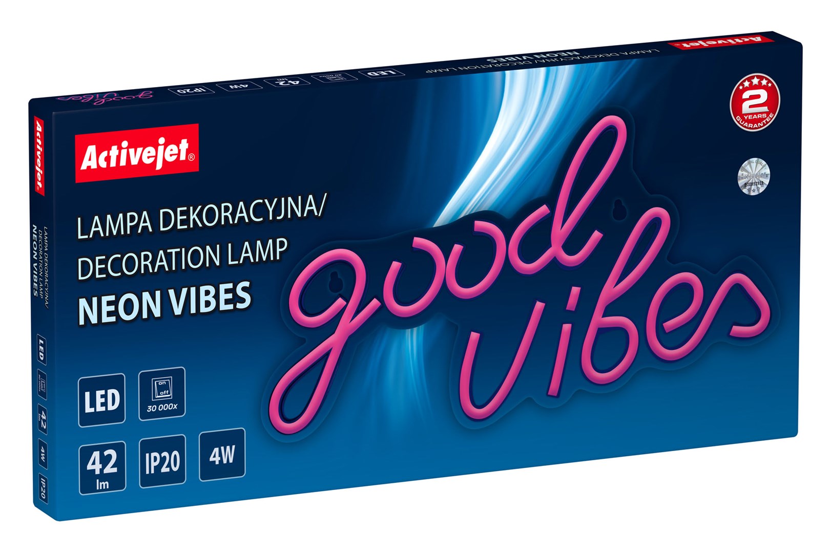 Neonski znak ACTIVEJET AJE-NEON VIBES LED (USB napajanje, višebojni, za unutarnju upotrebu)-3
