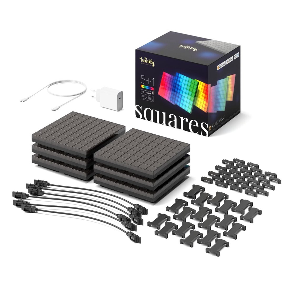 Pametni blokovi TWINKLY SMART BLOCKS TWINKLY SQUARES COMBO PACK 6 BLOCKS (1 MASTER + 5 EXTENSION) X 64 PIXELS RGB (6 blokova, 1 glavni + 5 dodatnih, 64 piksela RGB)-7